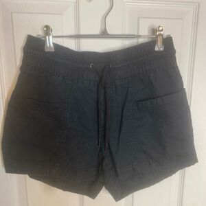 Athleta Black Linen Women's Cargo Shorts